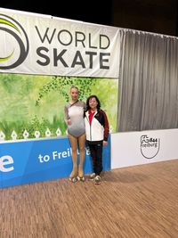 Alina Gotzes und Trainerin Ulrike Ziehm WM Freiburg 2023